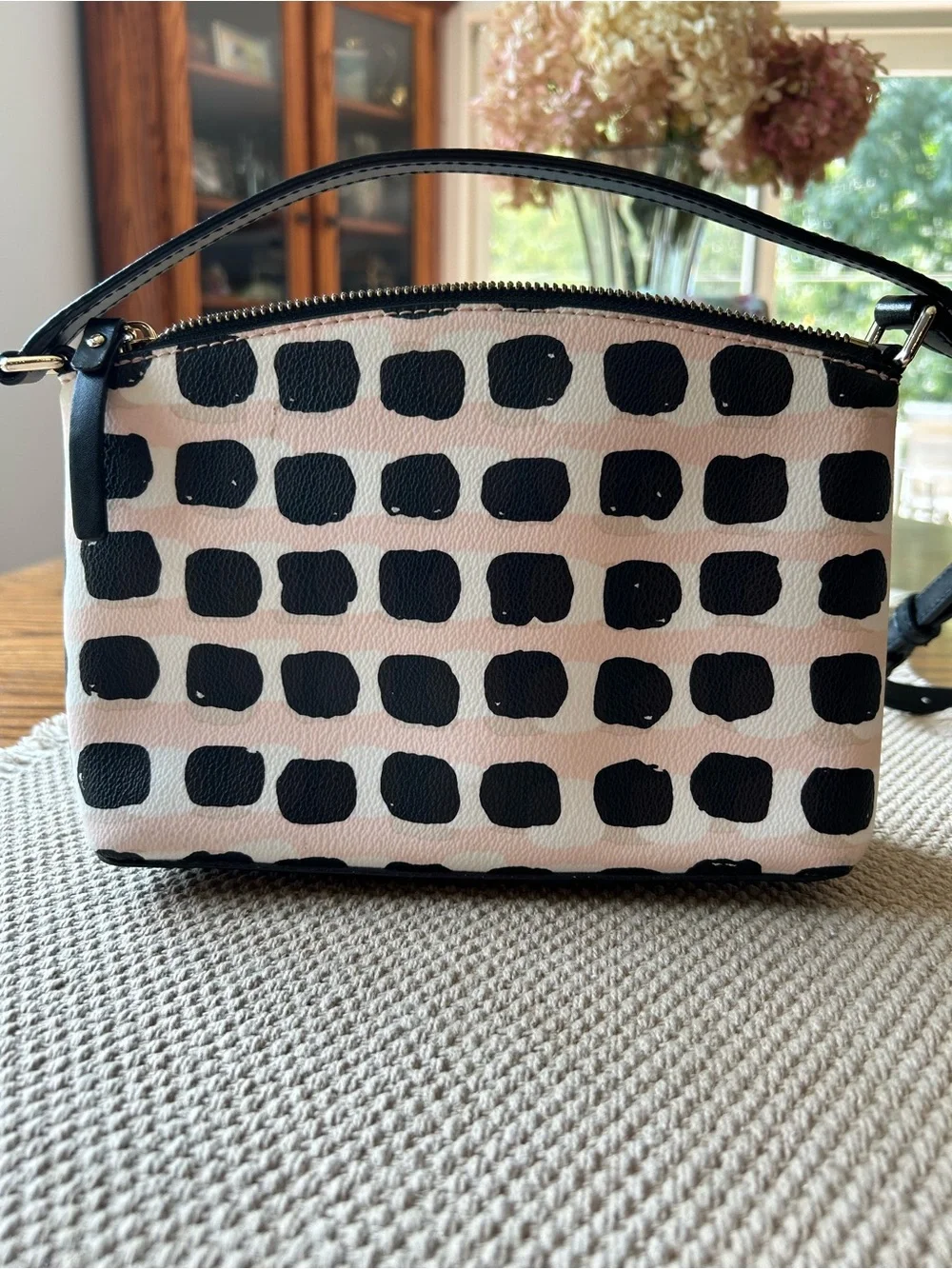 kate spade Black & Pink Graphic Dot Crossbody Bag